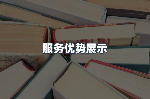 服务优势展示